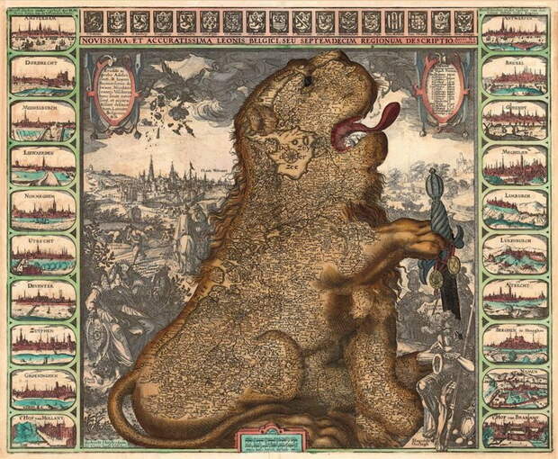 Карта с изображением восставших провинций, 1609 год - Так рождались Нидерланды | Военно-исторический портал Warspot.ru