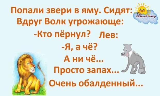 Анекдот Про Яму И Зверей