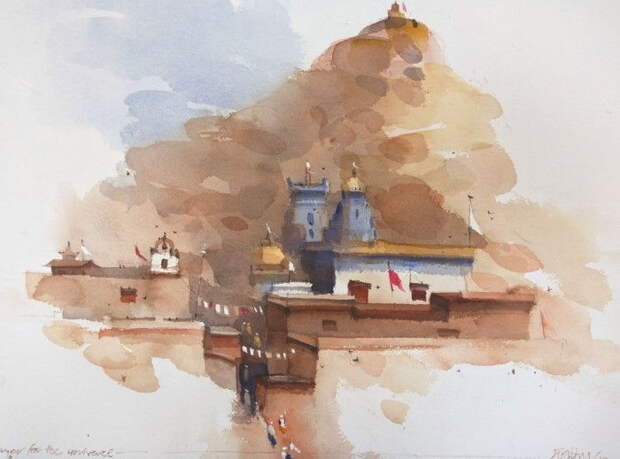 Минималистские пейзажи акварелью. Prashant Prabhu Минималистские пейзажи акварелью. Prashant Prabhu