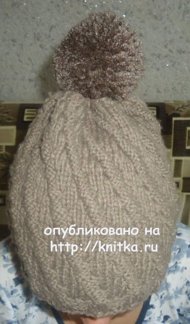 Вязание спицами женские шапочки