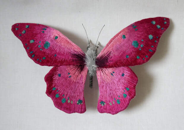 Textile Moth and Butterfly Sculptures by Yumi Okita textiles sculpture moths insects butterflies 