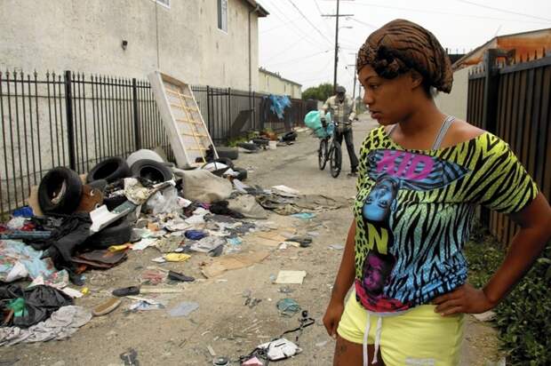 Южный Лос-Анджелес америка, бедность, куда не надо ездить, неприятные места, сша, трущобы