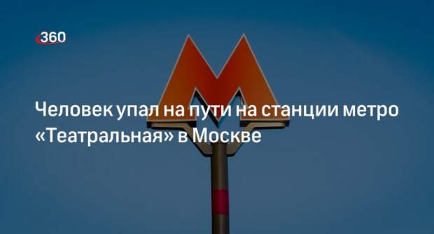 Человек упал на пути на станции метро «Театральная» в Москве