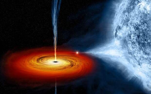 Поглощение микроскопической черной дырой Кстати говоря, черные дыры не бессмертны, они испаряются под воздействием излучения Хокинга. И если черным дырам среднего размера для этого потребуется целая вечность, то с маленькими это может произойти практически мгновенно, так как время, затраченное на испарение зависит от массы. Поэтому, наша черная дыра должна весить примерно столько же, сколько весит Эверест. Создать ее будет сложно, потому что для этого потребуется соответствующее количество нейтрония. Если же все получилось, и микроскопическая черная дыра создана, остается поместить ее на поверхность Земли и сесть наслаждаться шоу. Плотность черной дыры настолько велика, что она проходит сквозь материю, как камень сквозь листок бумаги. Черная дыра будет прокладывать себе путь через ядро планеты на другую ее сторону, одновременно совершая маятникообразные движения, пока не поглотит достаточно вещества. Вместо Земли вокруг Солнца, как будто ничего не произошло, будет вращаться крохотный, весь в сквозных отверстиях, кусок камня.