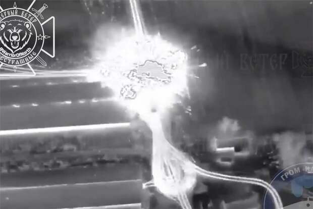 Появилось видео уничтожения набитого дальними БПЛА ВСУ грузовика