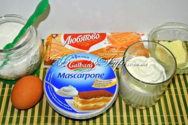 Продукты для чизкейка