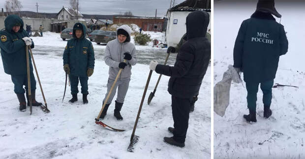МЧС на покосе снега в Екатеринбурге МЧС на покосе снега в Екатеринбурге