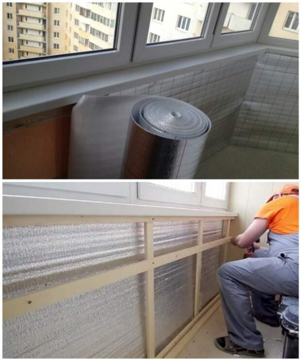 Лучший материал для пароизоляции балкона. | Фото: panokna.ru.
