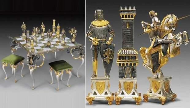 Комплект шахмат Пьеро Бенцони ‒ Каролинги XIV , 103.000 долларов искусство, красота, мастерство, невероятное, талант, шахматы