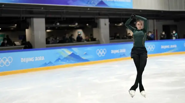 Валиева сделала два четверных прыжка на тренировке на Играх-2022