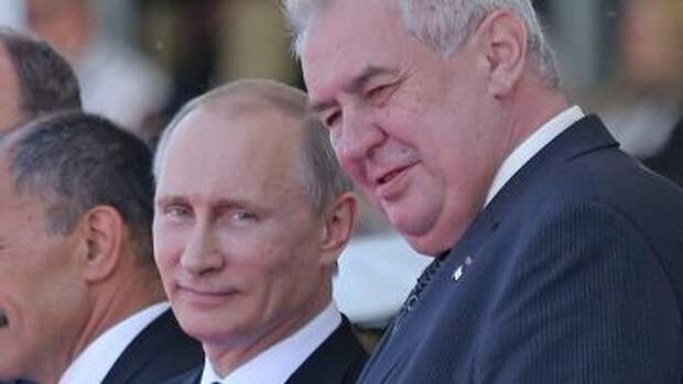 Президент России Владимир Путин и президент Чехии Милош Земан