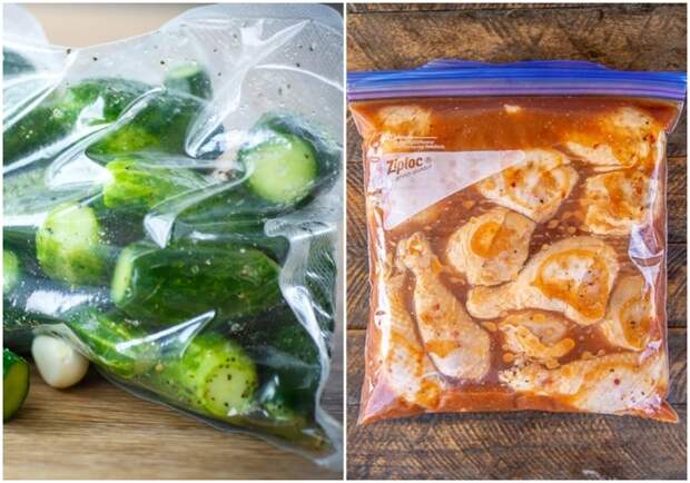 Маринование в пакете. \ Фото: bing.com.