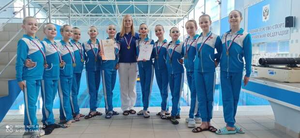 Школьницы из Южнопортового победили на первенстве России по синхронному плаванию