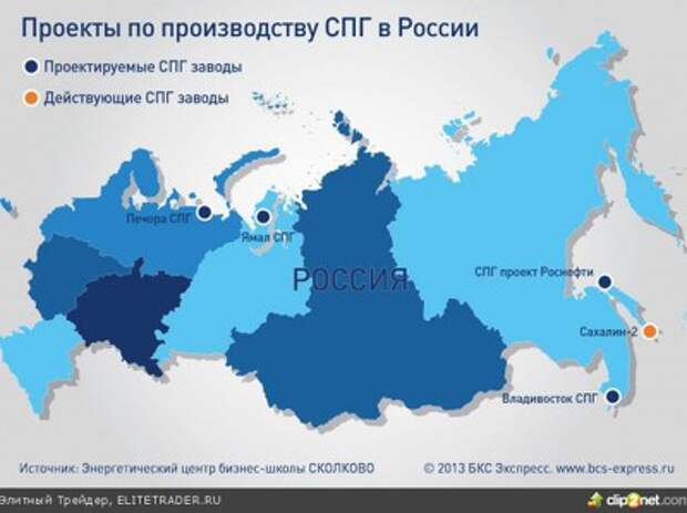 Карта заводов спг в россии