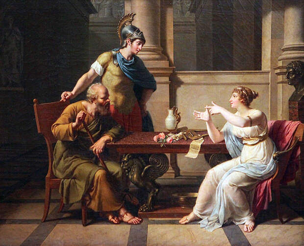 Спор Сократа и Аспасии, Никола Андре Монсио, 1801 год. \ Фото: ideadergi.com. Спор Сократа и Аспасии, Никола Андре Монсио, 1801 год. \ Фото: ideadergi.com.