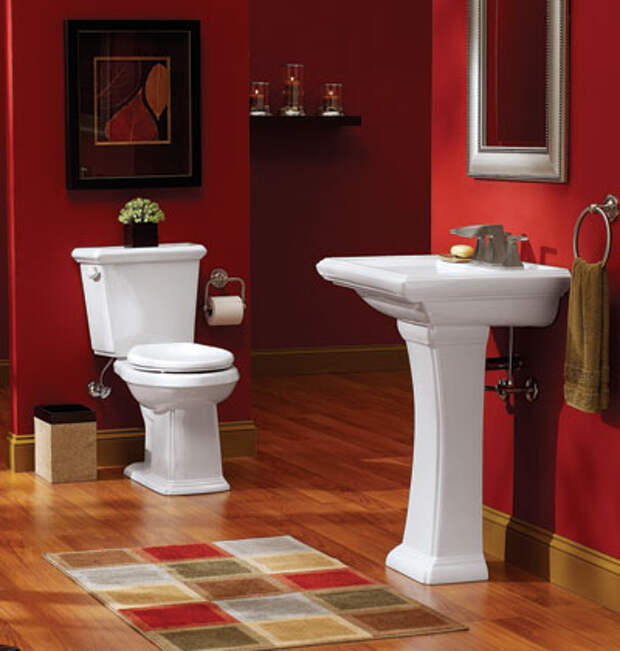 красный цвет в дизайне ванной комнаты, bathroom in red, red bathroom, красная ванная, фото красной ванной комнаты