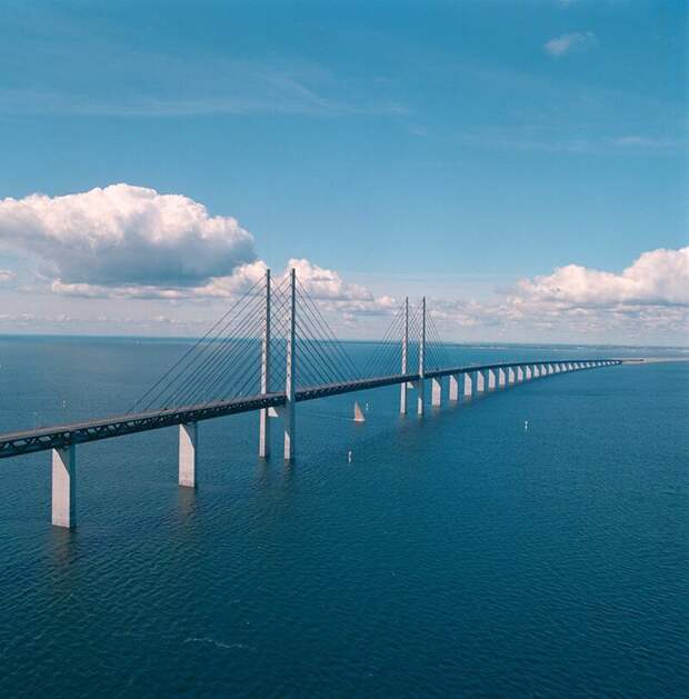 Удивительный мост-тоннель, соединяющий Данию и Швецию путешествия, факты, фото