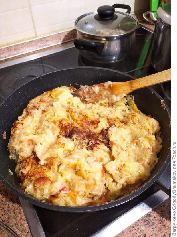 Вот такую зажаристую кашу мы любим.