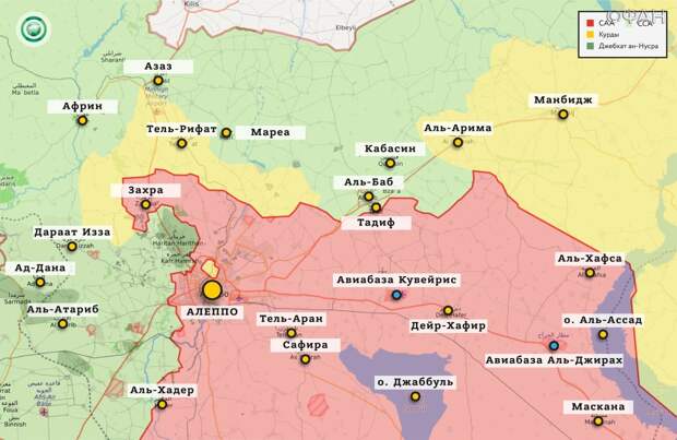 Карта военных действий – Алеппо