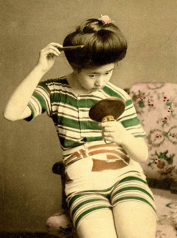 Гейши на раритетных фотографиях начала XX века (14 фото)