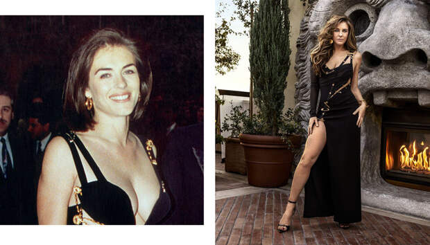 Элизабет Херли повторила культовый образ в Versace. За 25 лет она ничуть не изменилась