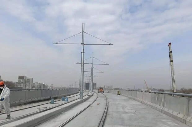 Самую длинную в России трамвайную эстакаду открыли в Новосибирске