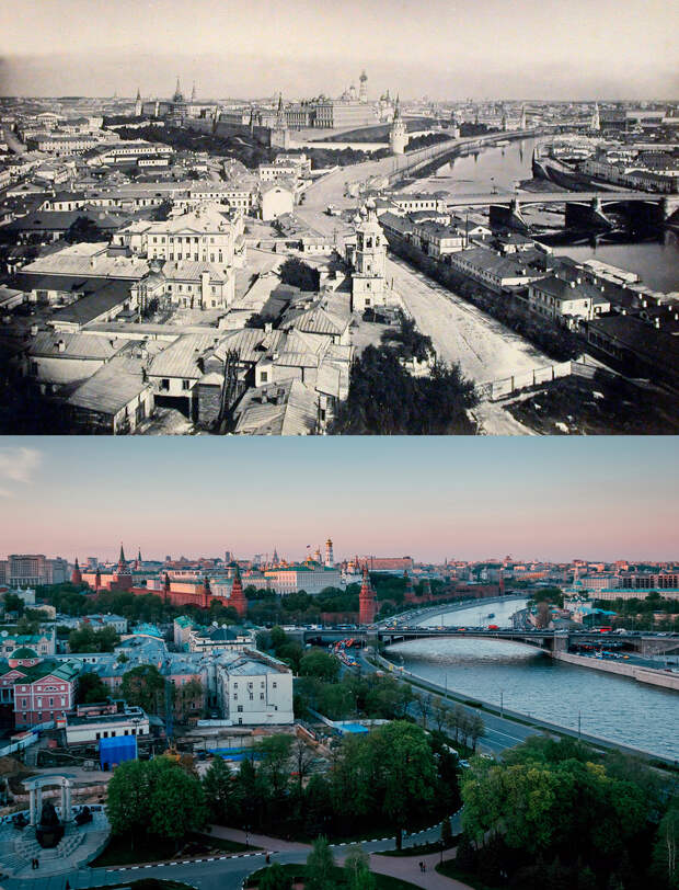 Москва сто лет назад и сейчас