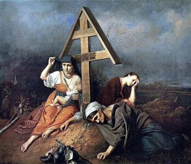 Сцена на могиле. 1859. Третьяковская галерея. Автор: В.Перов.