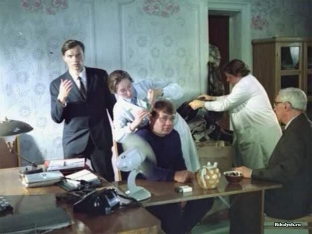 На съёмках фильма Джентльмены удачи, 1971 год история, люди, мир, фото