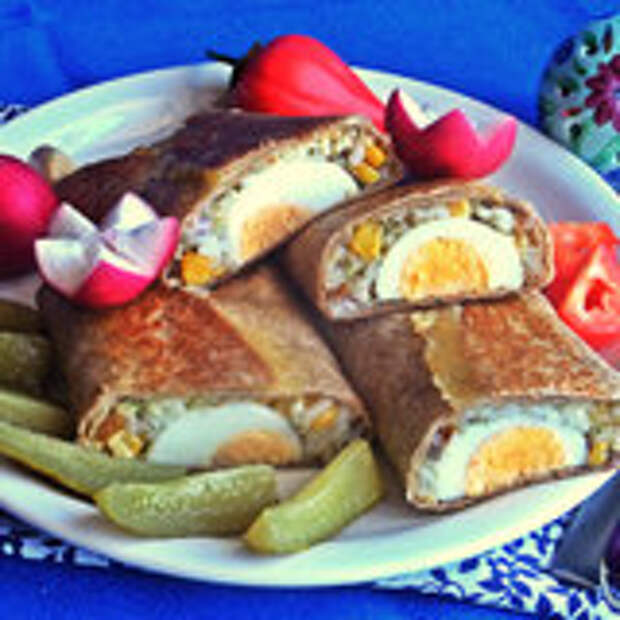 Плотный завтрак в тортильях