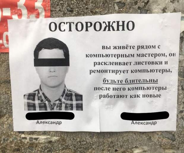 20 шедевров стенонаписания и столбообклеивания в виде самых неоднозначных объявлений