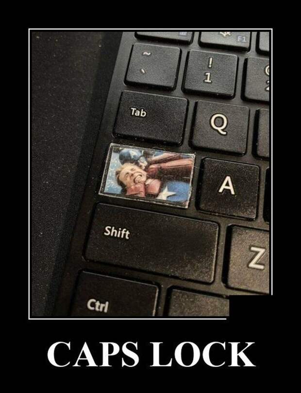 Демотиватор про caps lock