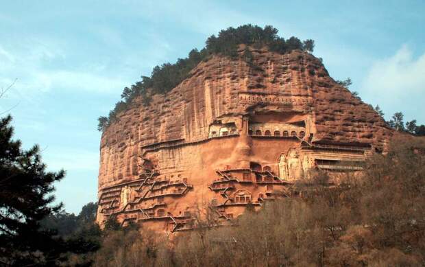 Гроты Майцзишань Maijishan Grottoes 14 Гроты Майцзишань