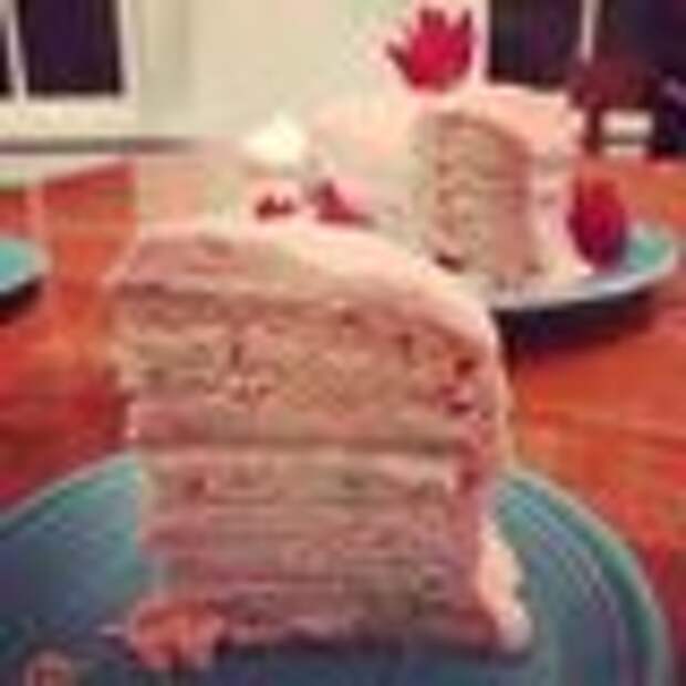 A funfetti and strawberry take on Smith Island Cake.