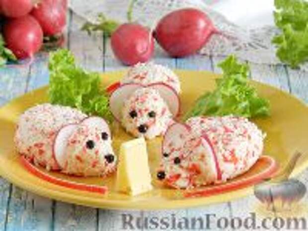 Фото к рецепту: Сырная закуска "Мышки"