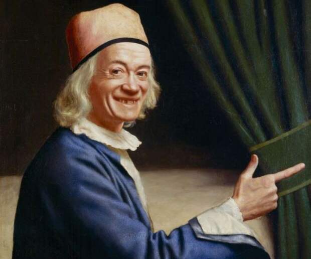 Жан-Этьен Лиотар. Автопортрет (Лиотар Смеющийся), 1770. Фрагмент. Фото: Интернет