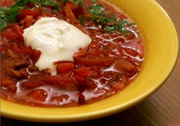 Красный борщ с курицей в мультиварке