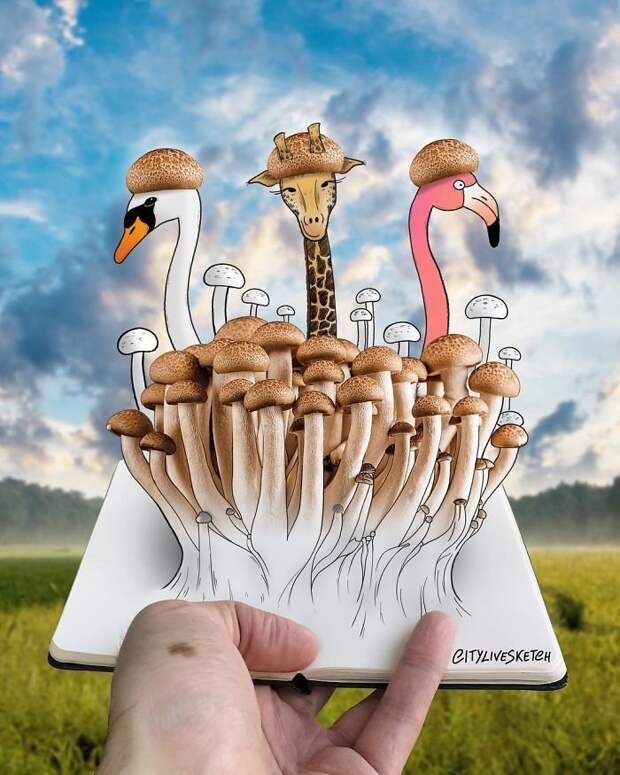 Итальянский художник создает новую географию впечатлений 3D-картины, живопись, искусство, новая реальность, путешествия, творчество, фотография, художник