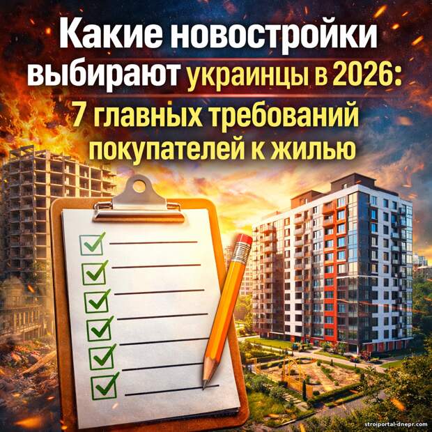 Какие новостройки выбирают украинцы в 2026: 7 главных требований покупателей к жилью