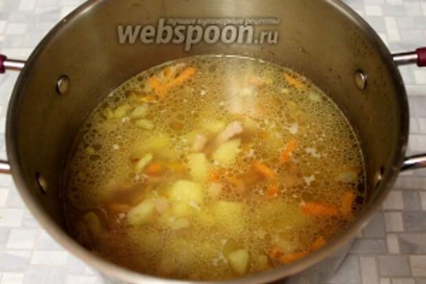 В суп добавить зажарку.