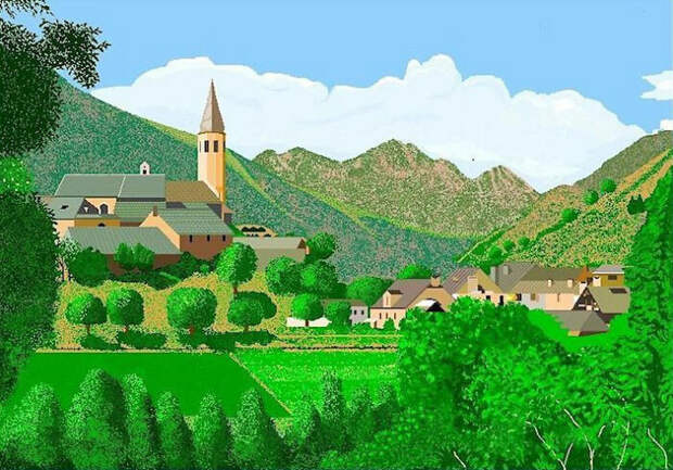Детализированные картины в MS Paint от 91-летней испанки