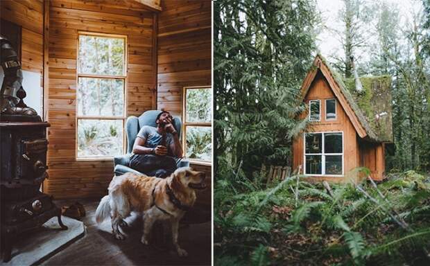В этом лесном домике тепло и уютно. В этом лесном домике тепло и уютно.