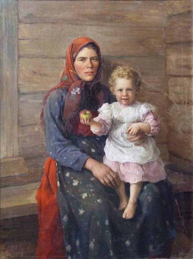 женщина с ребенком. портрет сестры. 1903