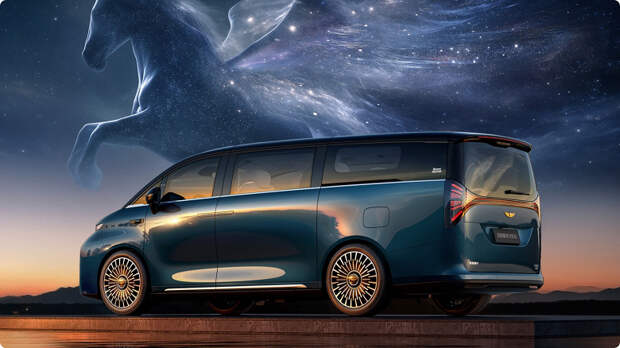 Toyota Alphard отдыхает. Представлен Geely Galaxy V900: 462 л.с., полный привод, пневмоподвеска, 1220 км на баке бензина и 10 граммов золота — всего 270 тыс. юаней (3 млн рублей)