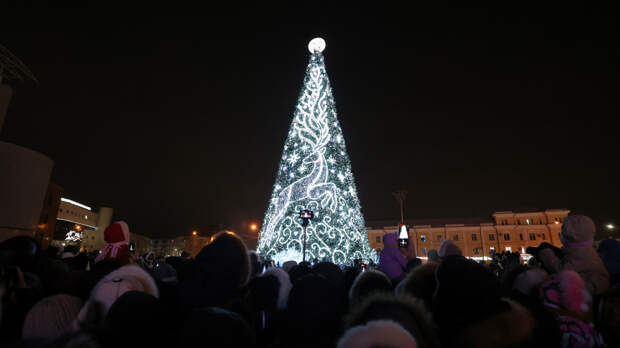 Огни первой в стране новогодней елки зажглись в Якутске