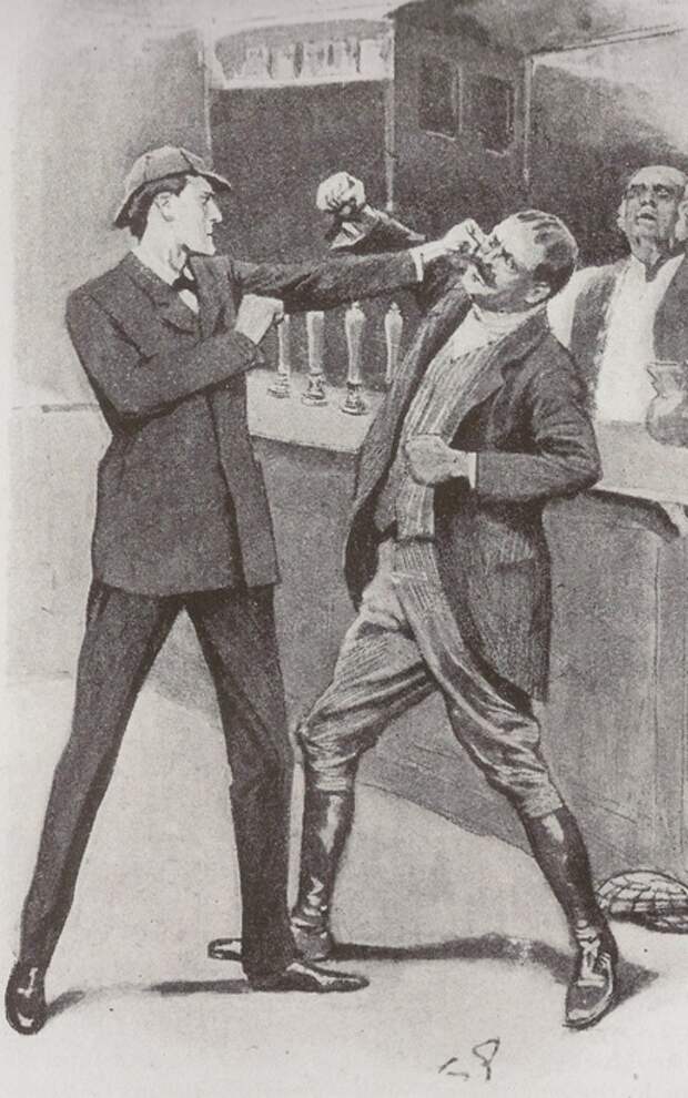 Дойль наградил Холмса отличными боксёрскими навыками, но не заставлял его драться направо и налево. Основным оружием Холмса был его ум.