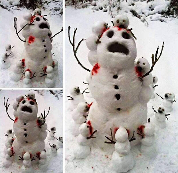 В лепке снеговика особенно приветствуется творческий подход