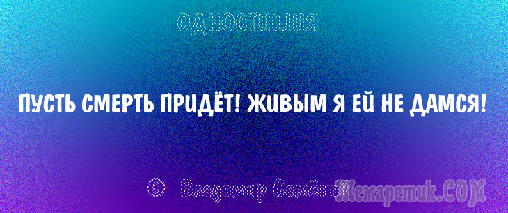Одностишия, подтверждающие, что краткость – сестра таланта