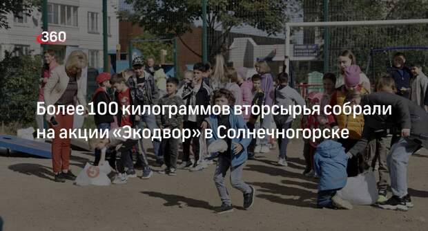 Более 100 килограммов вторсырья собрали на акции «Экодвор» в Солнечногорске