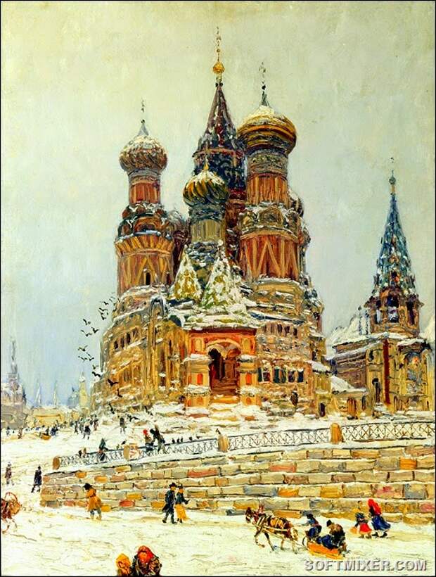 Nikolay_Dubovskoy_Tserkov'_Vasiliya_Blazhennogo_1916-1917